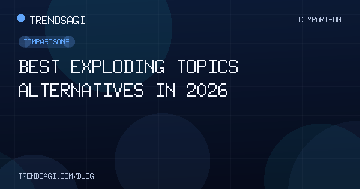 Comparisons: Best Exploding Topics Alternatives in 2026