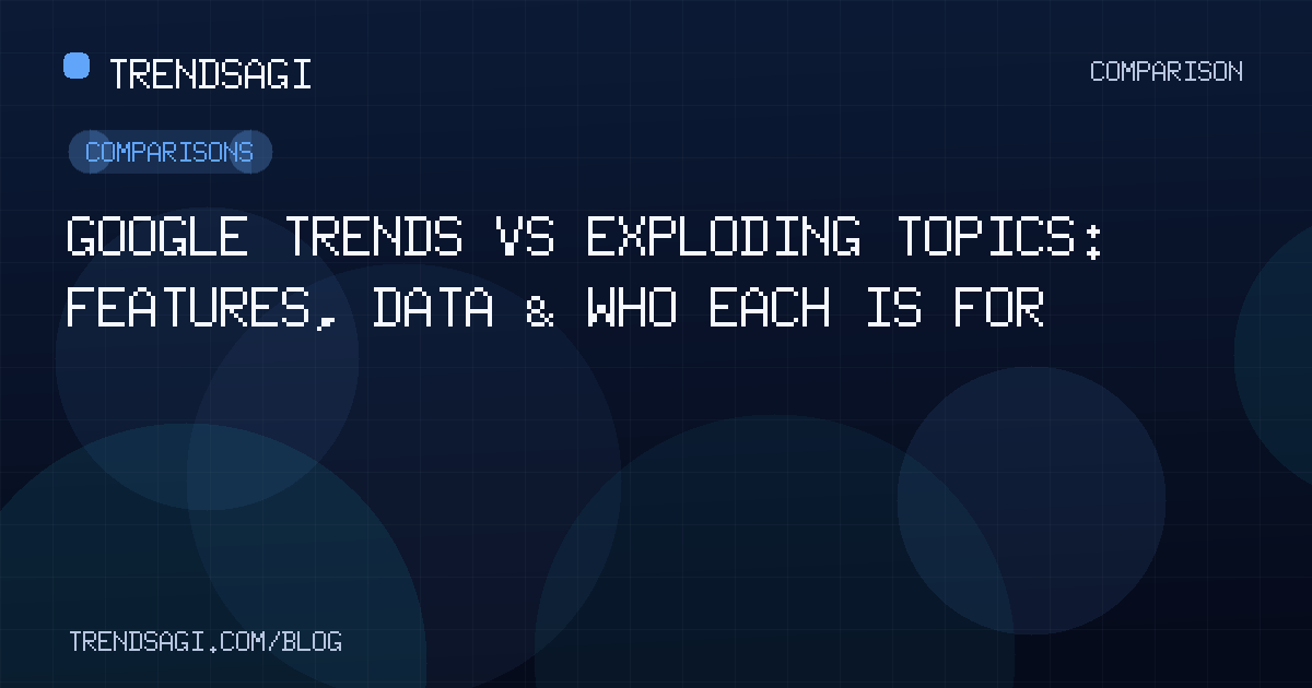 Comparisons: Google Trends vs Exploding Topics: Features, Data & Who Each Is For