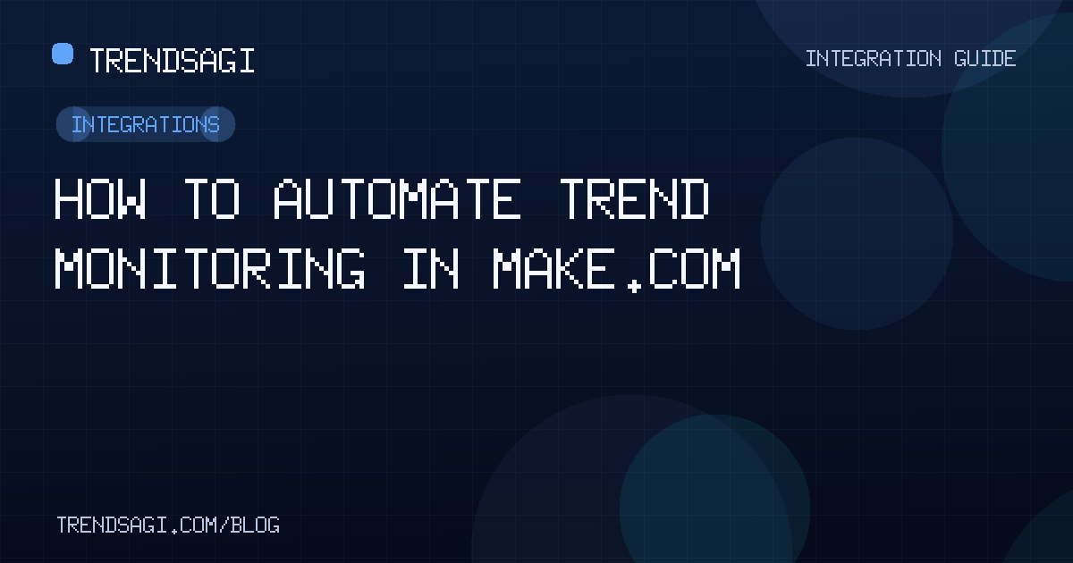 Integrations: How to Automate Trend Monitoring in Make.com