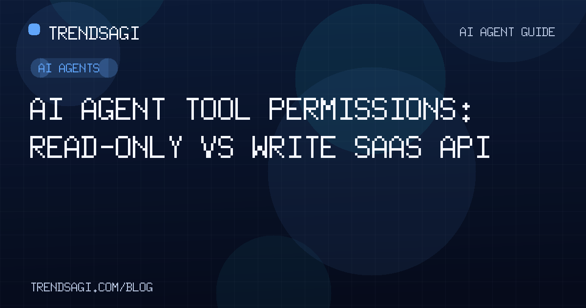 AI Agents: AI Agent Tool Permissions: Read-Only vs Write SaaS API