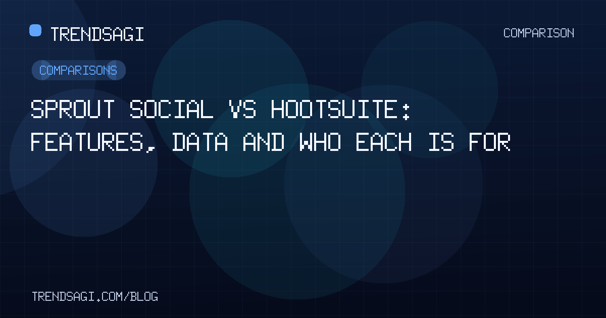 Comparisons: Sprout Social vs Hootsuite: Features, Data and Who Each Is For